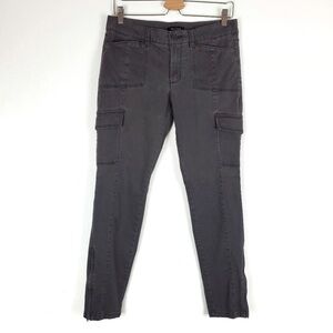 White House Black Market Gray Cotton Skinny Cargo Pants